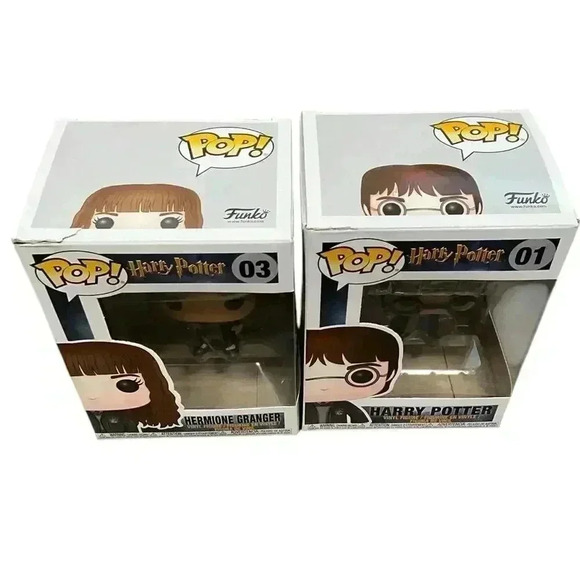 Funko Pop Harry Potter 03 Hermione and 01 Harry Potter Granger Figurers - Picture 7 of 8